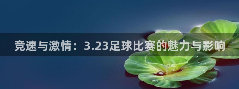  竞速与激情：3.23足球比赛的魅力与影响
